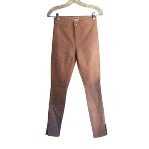 L'Agence Jeans Women's Size 25 Petal Pink Coated Josie High Rise Skinny Side Sea